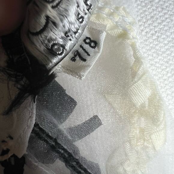 Vintage 80s Midi Dress Clement Laird for Cache Embroidered Pleated Sz Medium 7/8 - Picture 10 of 14